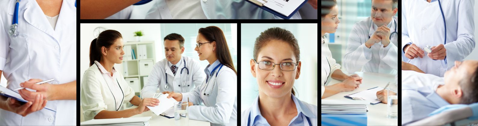 collage of healthcare workers