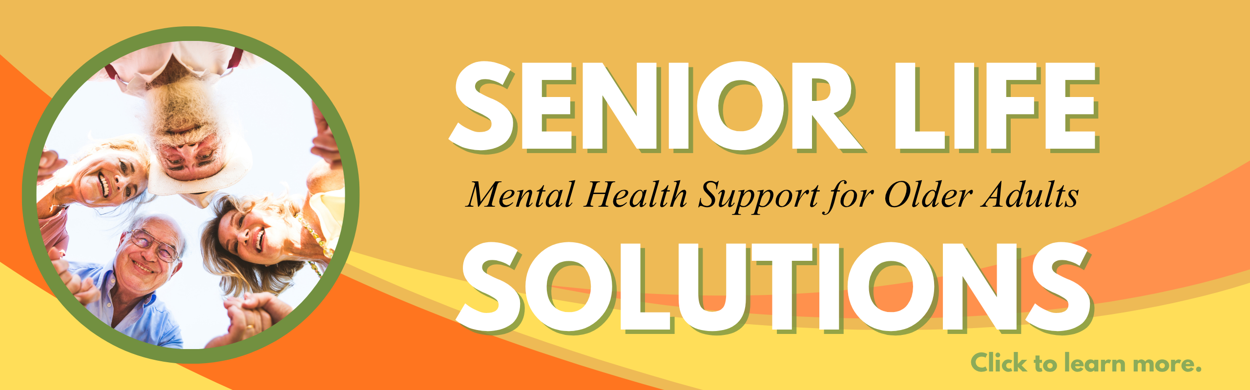 group of happy older adults, senior life solutions, mental health support for older adults