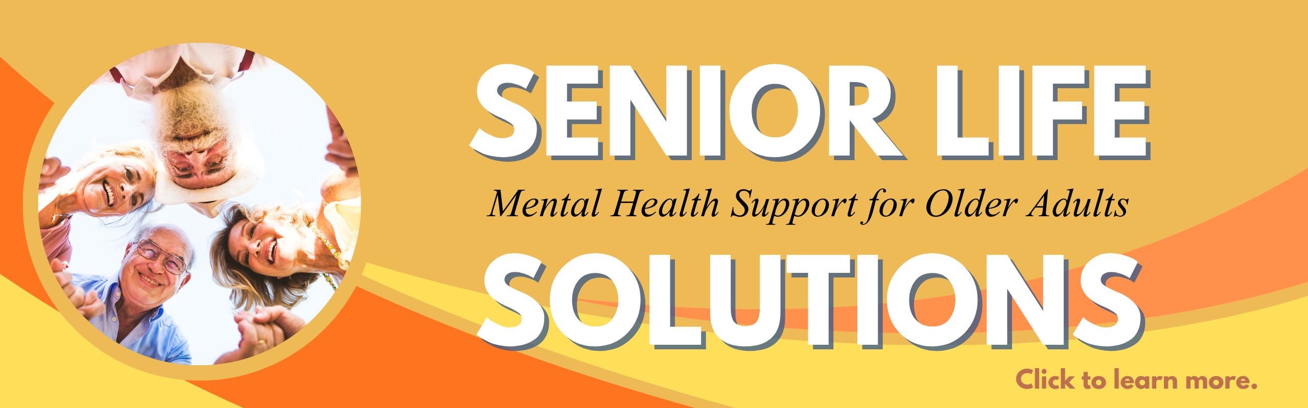 group of happy older adults, senior life solutions, mental health support for older adults