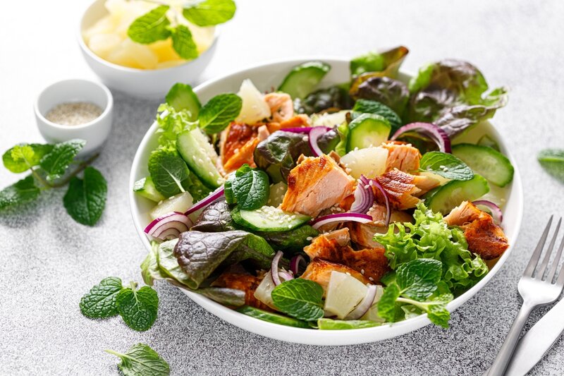 Bowl of salad on a white table
Calendar Page 4