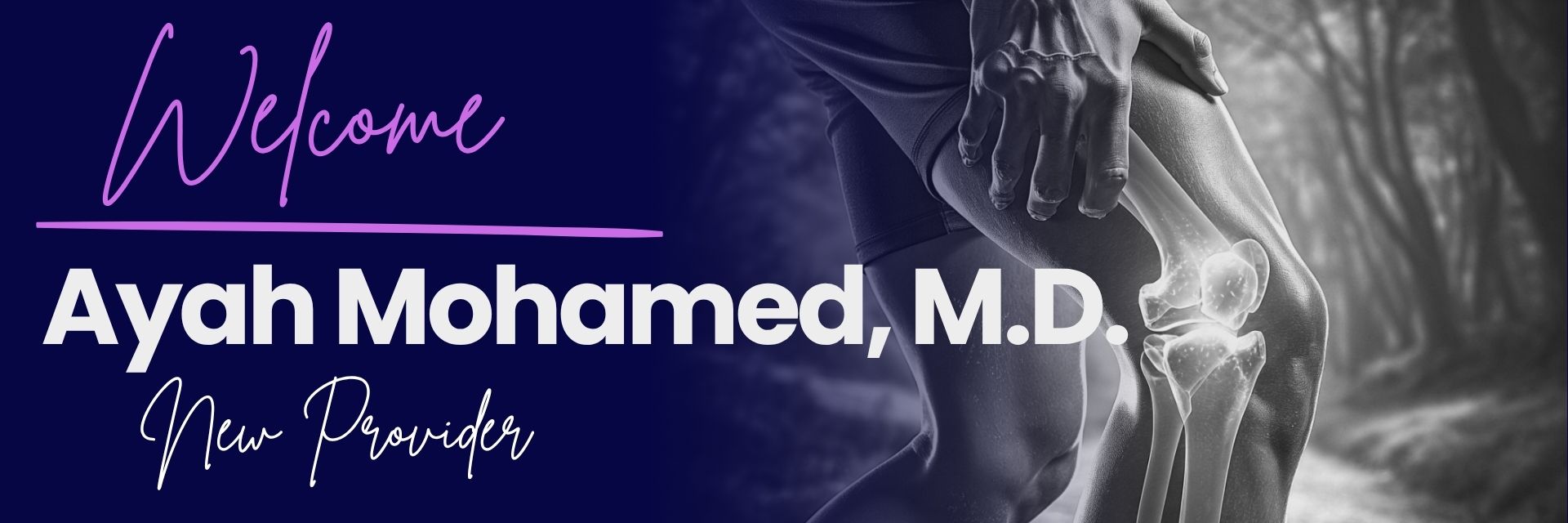 welcome new provider Mohammed, M.D.