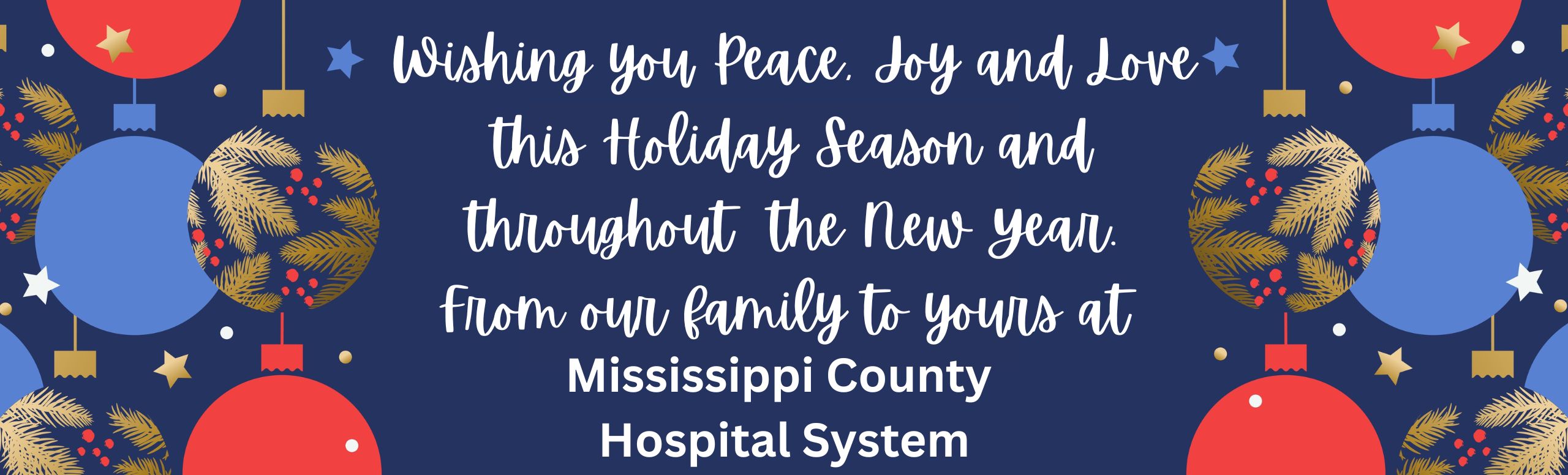 ornaments wishing you Peace love and joy this holiday season