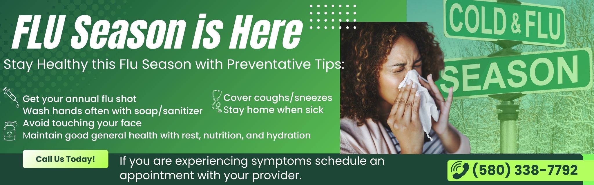flu season is here call today