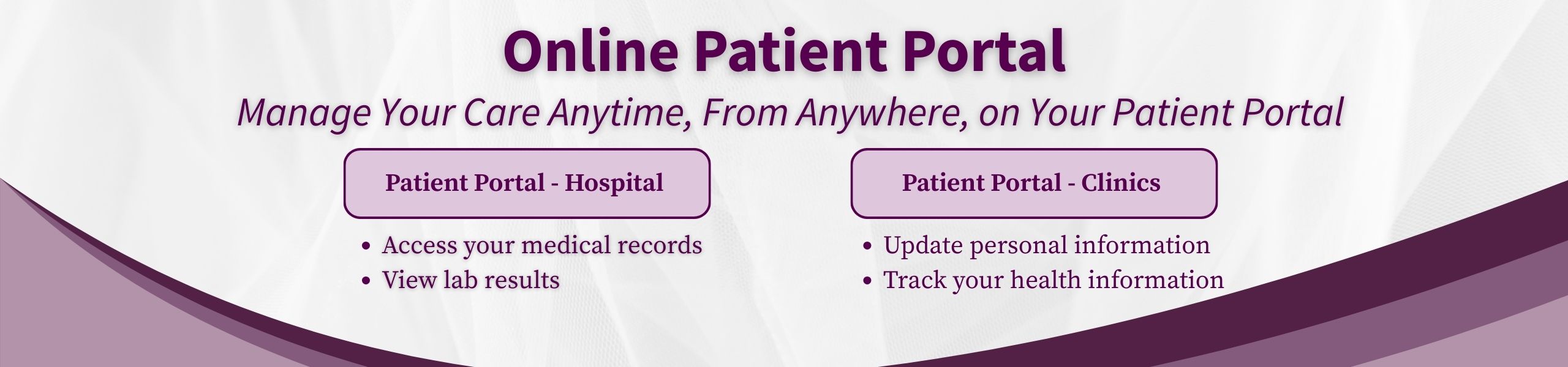 Patient Portal Banner