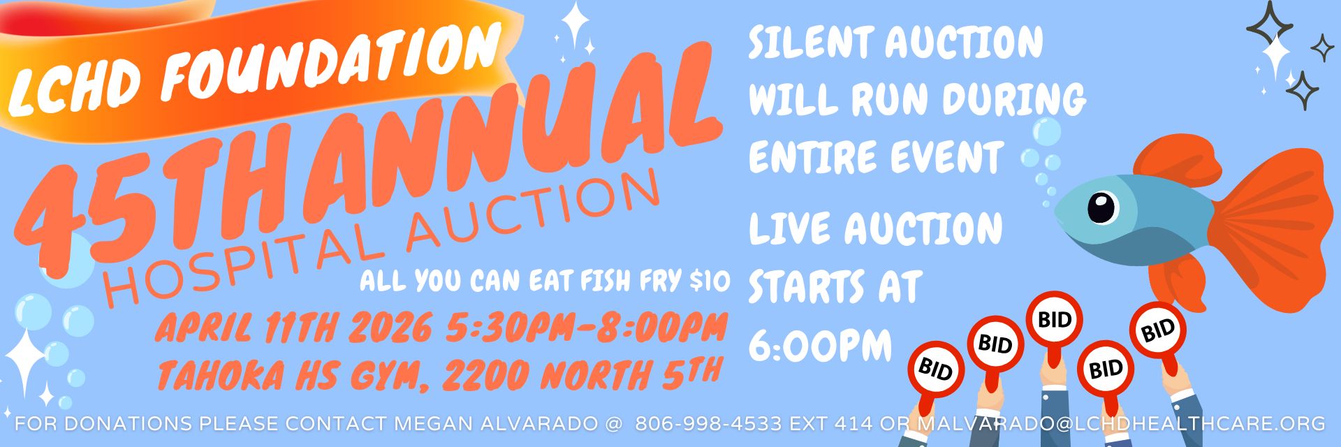 April 11 auction and fish fry for LCHD foundation