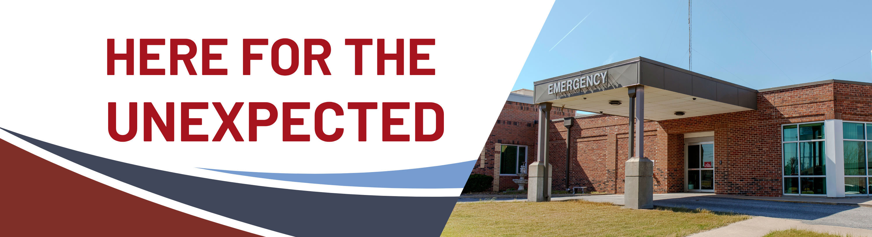 Photo of the Cedar County Memorial Hospital Emergency Entrance "Here for the unexpected"