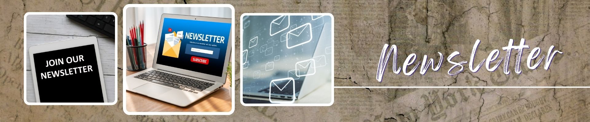 wellness newsletter computer, envelope