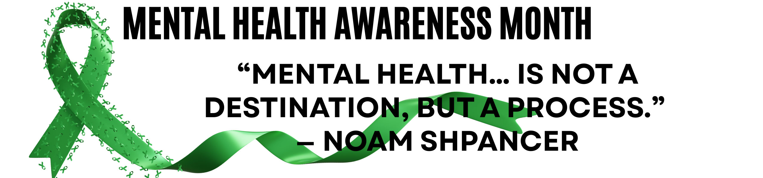 mental Health Awareness Month
"Mental Health...is Not a Destination, but a Process."
- Noam Shpancer
