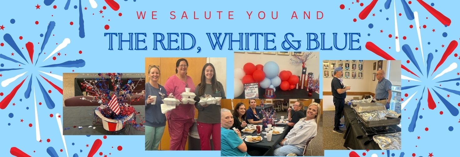 we salute you and the red white and blue