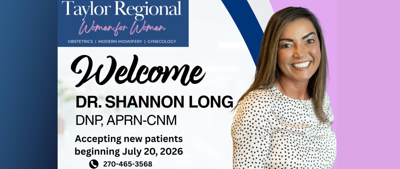 Dr. Shannon Long accepting new patients Jul 20th