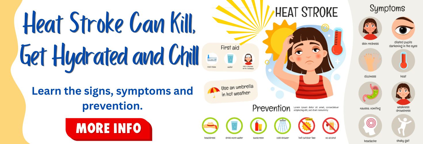 heat stroke stay hydrated, tips and prevention
