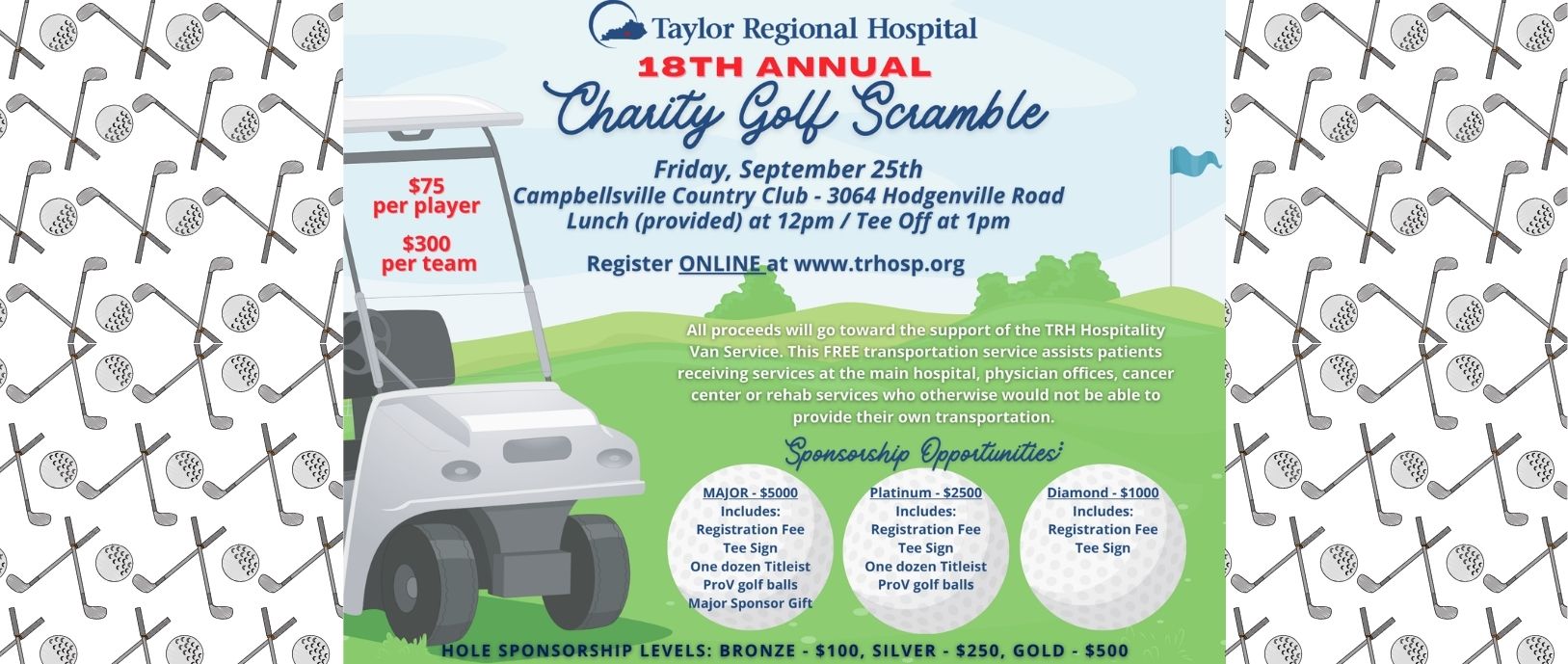 Charity GOlf Scramble sponsorship information