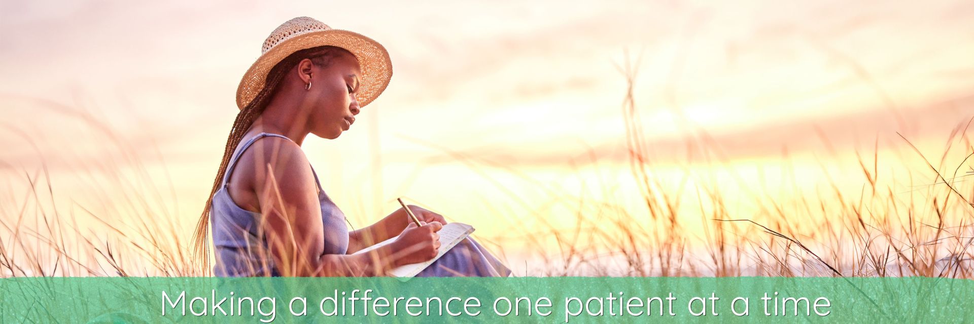 making a difference one patient at a time, woman journaling
