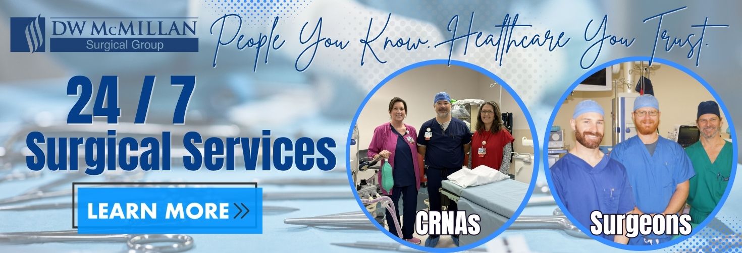 24/7 surgical services learn more image of surgeons and CRNA's