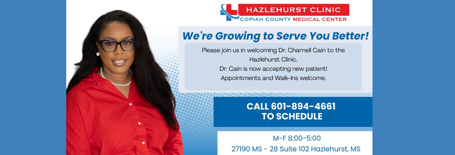 DR. Cain Hazlehurst Clinic schedule an appointment