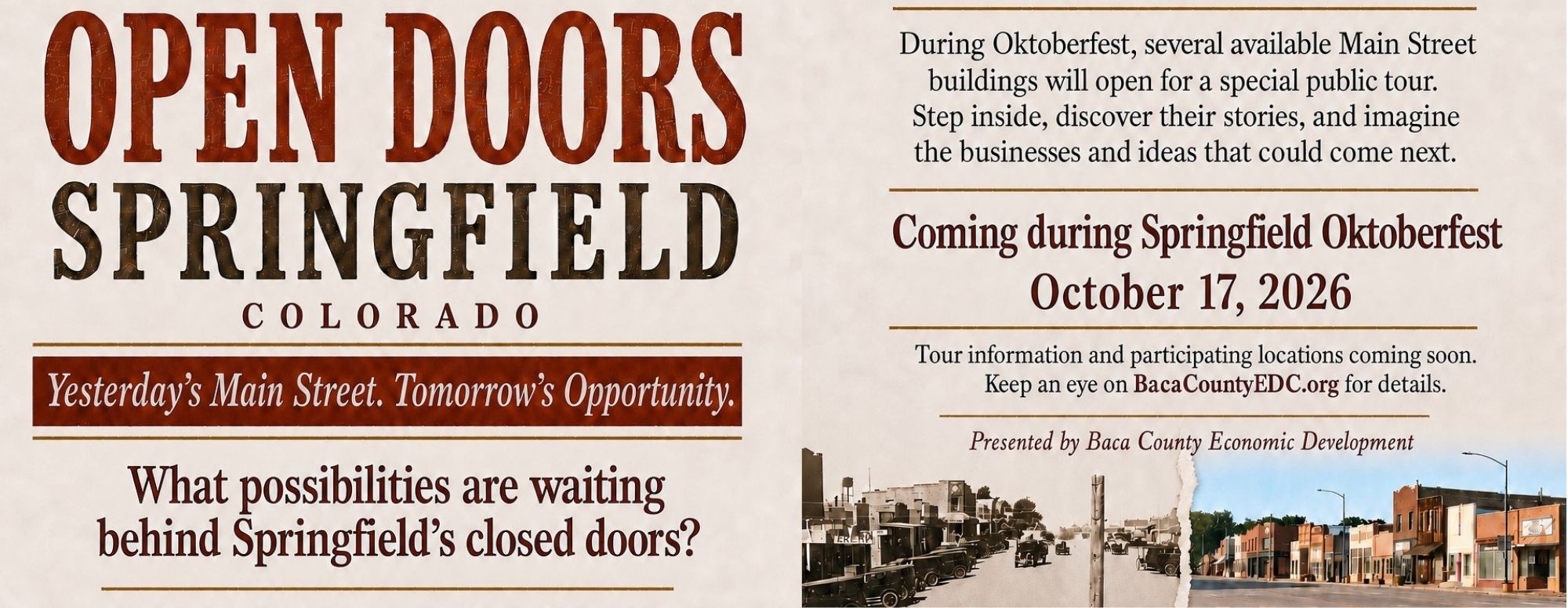 Open Doors Springfield
Coming during Springfield Oktoberfest - October 17, 2026