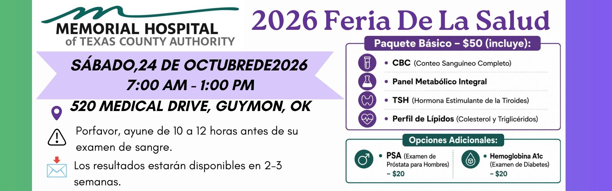 2026 Feria De La Salud SÁBADO,24 DE OCTUBREDE2026