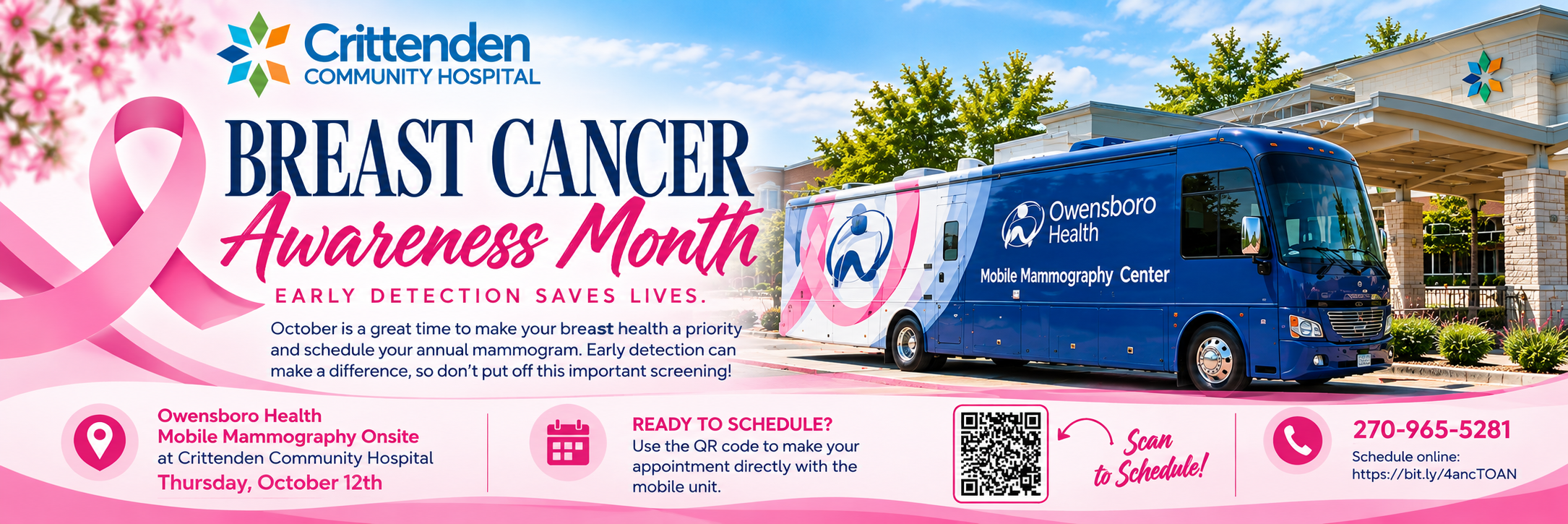 October Breast Cancer Awareness Month, how to schedule a Mammo