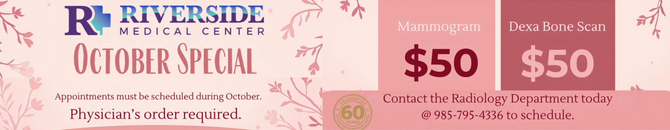 breast cancer october mammogram specials
