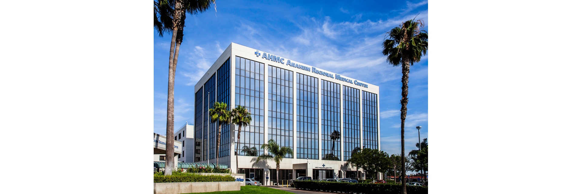 Exterior view of AHMC Anaheim Regional Medical Center.